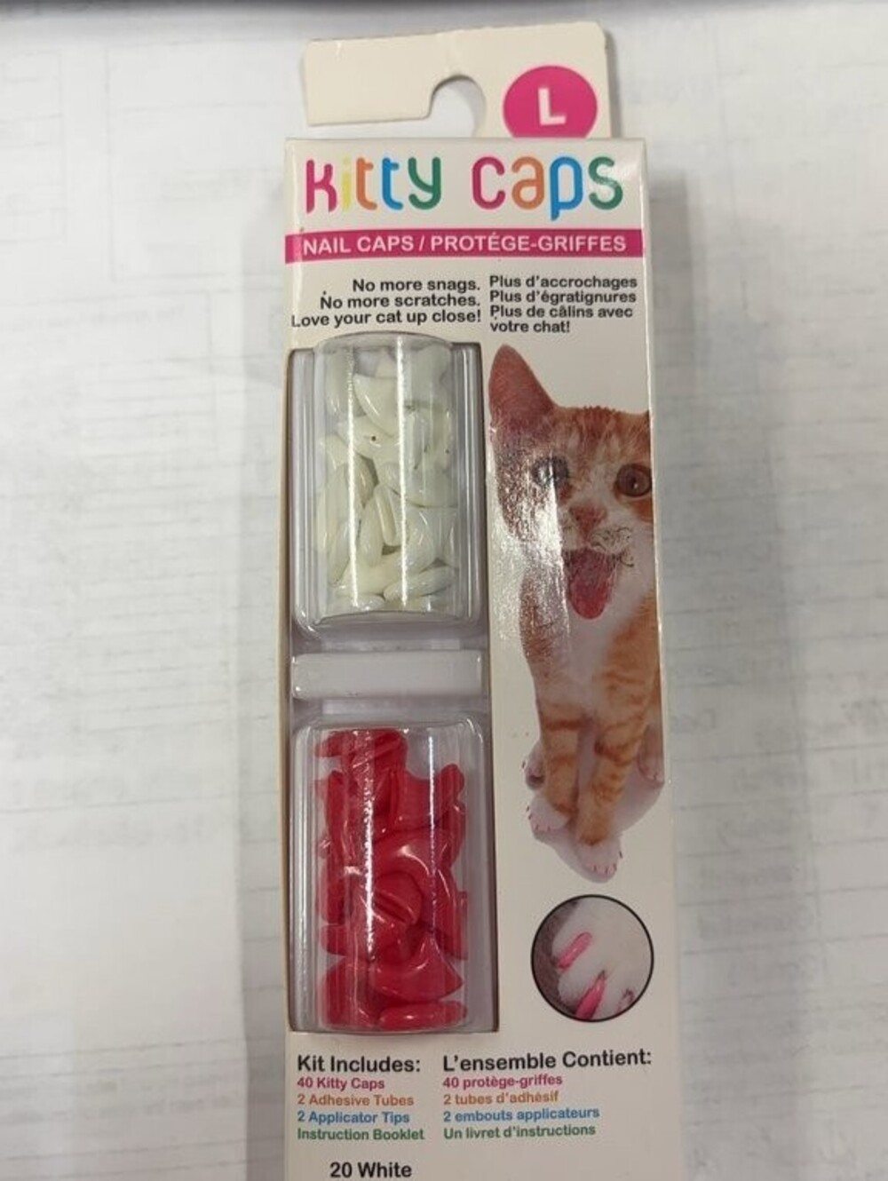 Kitty Caps Nail Caps for Cats - Large Size